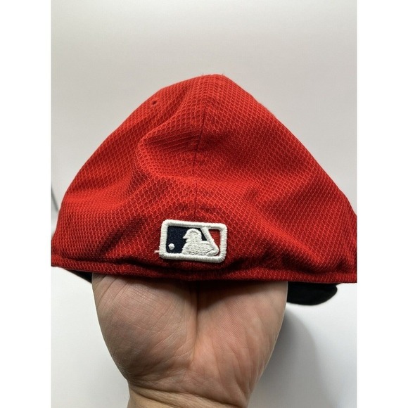 New Era 59Fifty Angels of Anaheim Hat Mesh 7 5/8 Authentic Red Black Cap - Picture 5 of 5